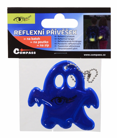 01729 Přívěšek reflexní GHOST - modrý