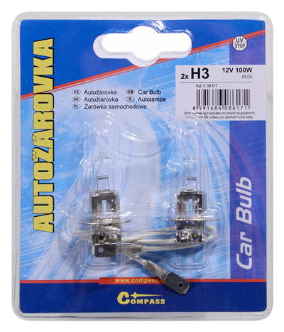 08617 Žárovka 12V H3 100W Pk22s blister 2ks