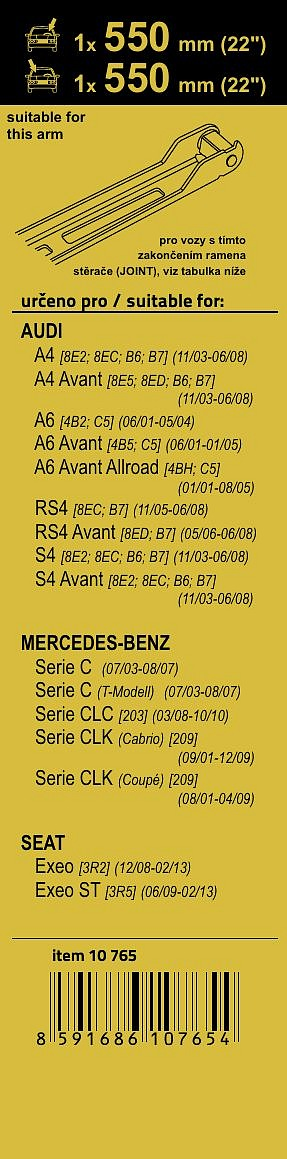 10765 Stěrače FLAT SET (JOINT) 550+550mm