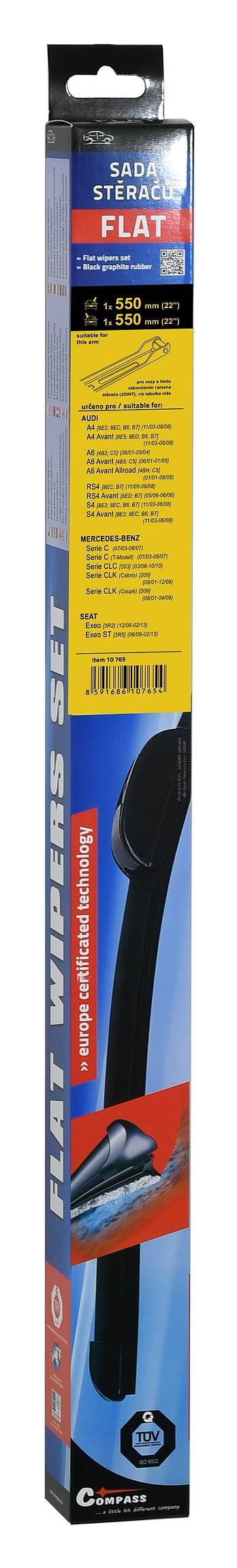 10765 Stěrače FLAT SET (JOINT) 550+550mm