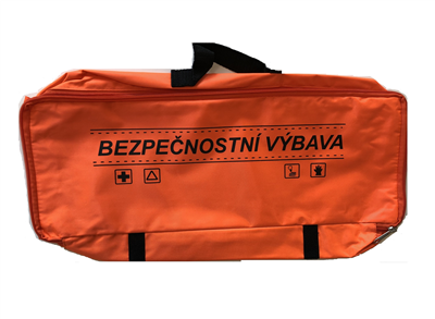 Textilní obal pro soupravu s povinnou výbavou, oranžový