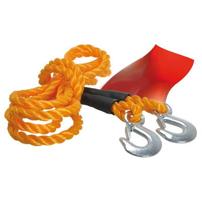 Tažné lano 3t (s karabinami, žluté)