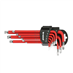 Nástrčné kľúče Torx T10 - T50, predĺžené, s magnetom, sada 9 dielov