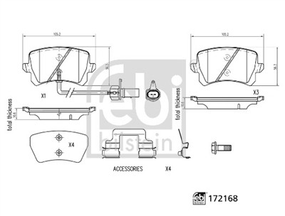 FEBI BILSTEIN 172168 Číslo výrobce: D1347-8458. EAN: 4054224721681.