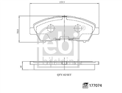 FEBI BILSTEIN 177074 Číslo výrobce: 29451. EAN: 4054224770740.