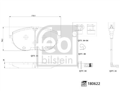 FEBI BILSTEIN 180622 Číslo výrobce: 26270. EAN: 4054224806227.