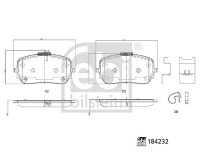 FEBI BILSTEIN 184232 Číslo výrobce: 22962. EAN: 4054224842324.