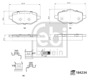 FEBI BILSTEIN 184234 Číslo výrobce: 26198. EAN: 4054224842348.