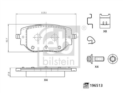 FEBI BILSTEIN 196513 Číslo výrobce: 20625. EAN: 4054224965139.