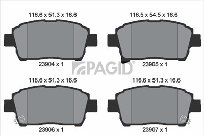 PAGID T1404N Číslo výrobce: 23904. EAN: 4007590366161.