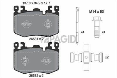 PAGID T3180N Číslo výrobce: 26531.