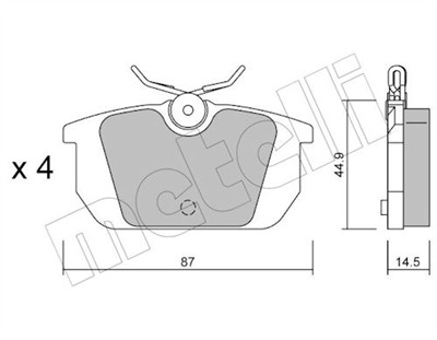 METELLI 22-0064-0 Číslo výrobce: 21103. EAN: 8032747613979.