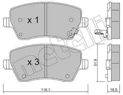 METELLI 22-0485-1 Číslo výrobce: 23973. EAN: 8032747622094.