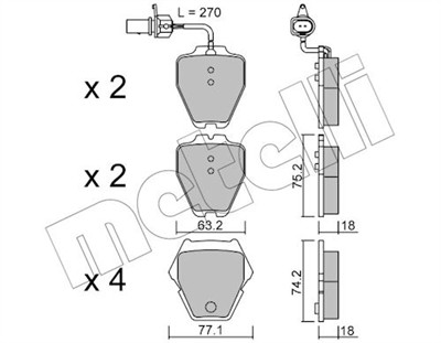 METELLI 22-0774-1 Číslo výrobce: 23119. EAN: 8032747626351.