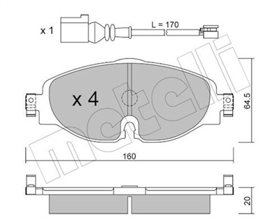 METELLI 22-0950-0K Číslo výrobce: 25086. EAN: 8032747137154.