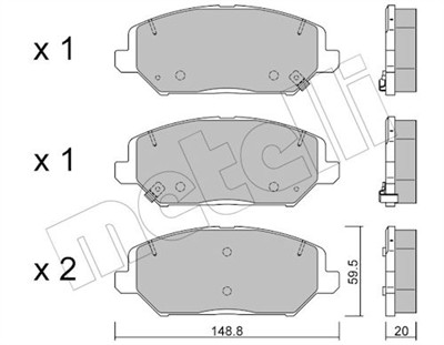METELLI 22-1163-0 Číslo výrobce: 22804. EAN: 8032747341810.