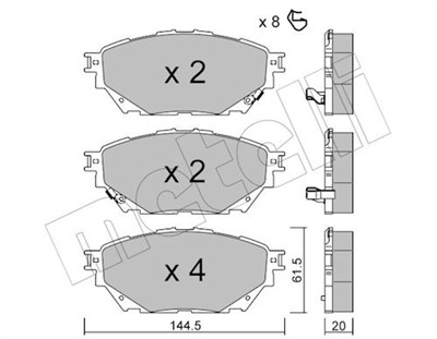 METELLI 22-1222-0 Číslo výrobce: 25749. EAN: 8032747338780.