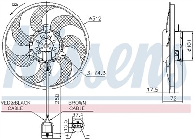 NISSENS 850072 Číslo výrobce: 70819930. EAN: 5707286492981.