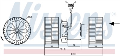NISSENS 87400 Číslo výrobce: 351043381. EAN: 5707286416987.