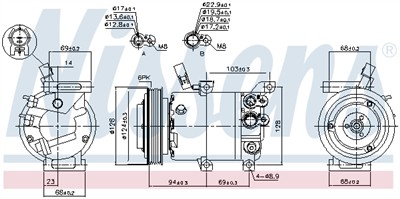 NISSENS 890176 Číslo výrobce: 351001351. EAN: 5707286392557.