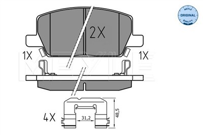 MEYLE 025 223 1119 Číslo výrobce: MBP1899. EAN: 4040074323854.