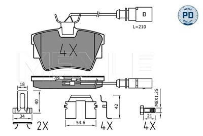 MEYLE 025 232 2416-1/PD Číslo výrobce: MBP0785PD. EAN: 4040074141397.