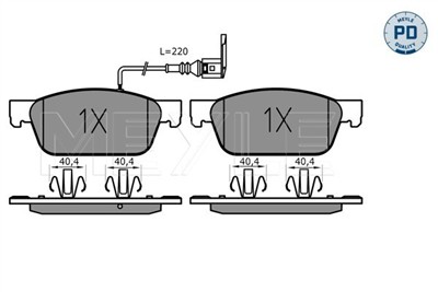 MEYLE 025 246 2318/PD Číslo výrobce: MBP0835PD. EAN: 4040074145241.