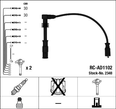 NGK 2348 Číslo výrobce: RC-AD1102. EAN: 87295023488.