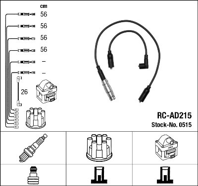 NGK 0515 Číslo výrobce: RC-AD215. EAN: 87295005156.