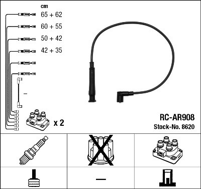 NGK 8620 Číslo výrobce: RC-AR908. EAN: 87295086209.