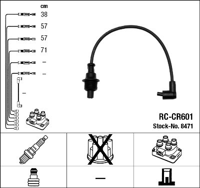 NGK 8471 Číslo výrobce: RC-CR601. EAN: 87295084717.