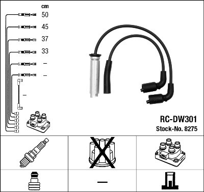 NGK 8275 Číslo výrobce: RC-DW301. EAN: 87295082751.