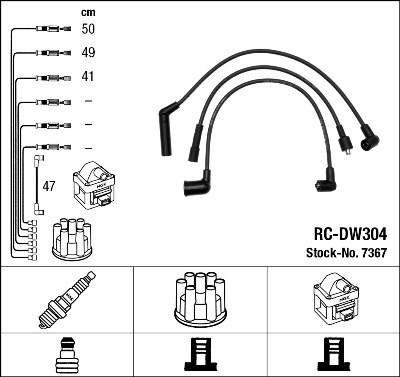 NGK 7367 Číslo výrobce: RC-DW304. EAN: 87295073674.