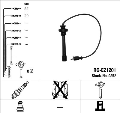 NGK 0352 Číslo výrobce: RC-EZ1201. EAN: 87295003527.