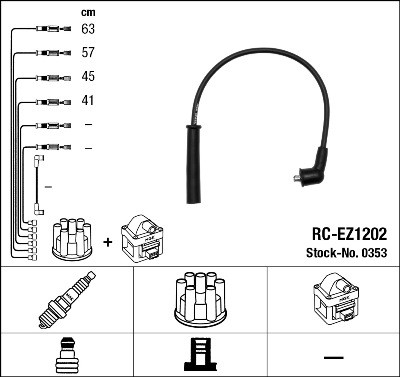 NGK 0353 Číslo výrobce: RC-EZ1202. EAN: 87295003534.