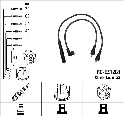 NGK 9133 Číslo výrobce: RC-EZ1208. EAN: 87295091333.