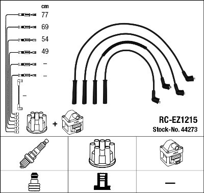 NGK 44273 Číslo výrobce: RC-EZ1215. EAN: 87295442739.