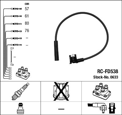 NGK 0633 Číslo výrobce: RC-FD538. EAN: 87295006337.