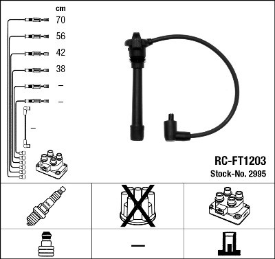 NGK 2995 Číslo výrobce: RC-FT1203. EAN: 87295029954.