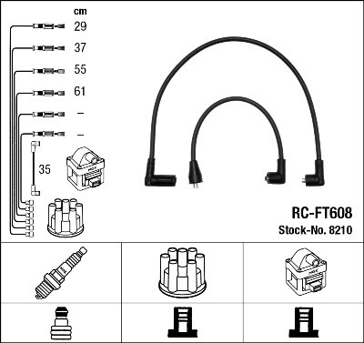 NGK 8210 Číslo výrobce: RC-FT608. EAN: 87295082102.