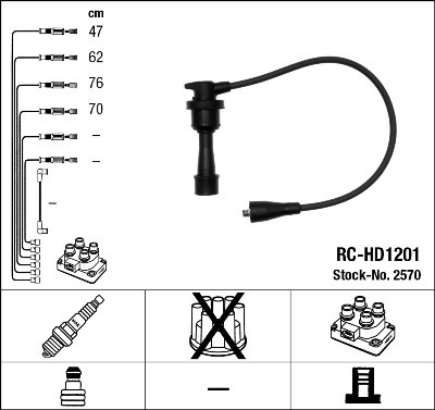 NGK 2570 Číslo výrobce: RC-HD1201. EAN: 87295025703.