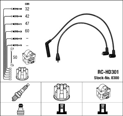 NGK 8300 Číslo výrobce: RC-HD301. EAN: 87295083000.