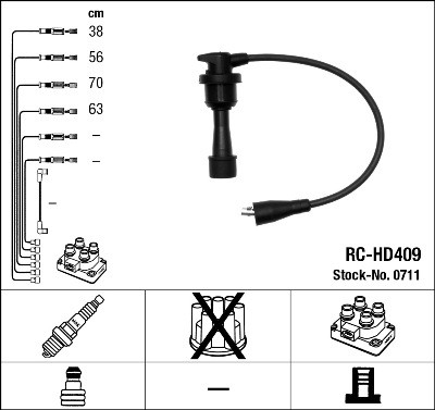 NGK 0711 Číslo výrobce: RC-HD409. EAN: 87295007112.