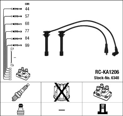 NGK 6348 Číslo výrobce: RC-KA1206. EAN: 87295063484.
