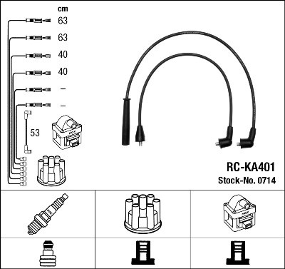 NGK 0714 Číslo výrobce: RC-KA401. EAN: 87295007143.