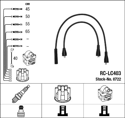 NGK 0722 Číslo výrobce: RC-LC403. EAN: 87295007228.