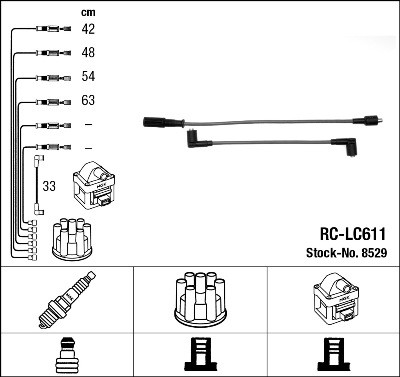 NGK 8529 Číslo výrobce: RC-LC611. EAN: 87295085295.