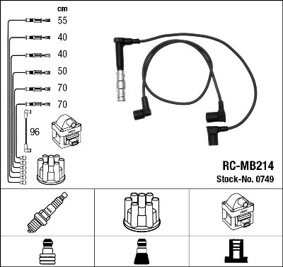 NGK 0749 Číslo výrobce: RC-MB214. EAN: 87295007495.