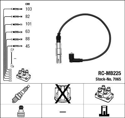 NGK 7065 Číslo výrobce: RC-MB225. EAN: 87295070659.