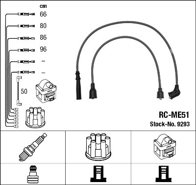 NGK 9293 Číslo výrobce: RC-ME51. EAN: 87295092934.